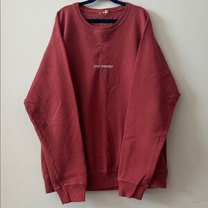 Official Conan Gray “Your Sweater” Maroon/coral Crewneck Limited Edition